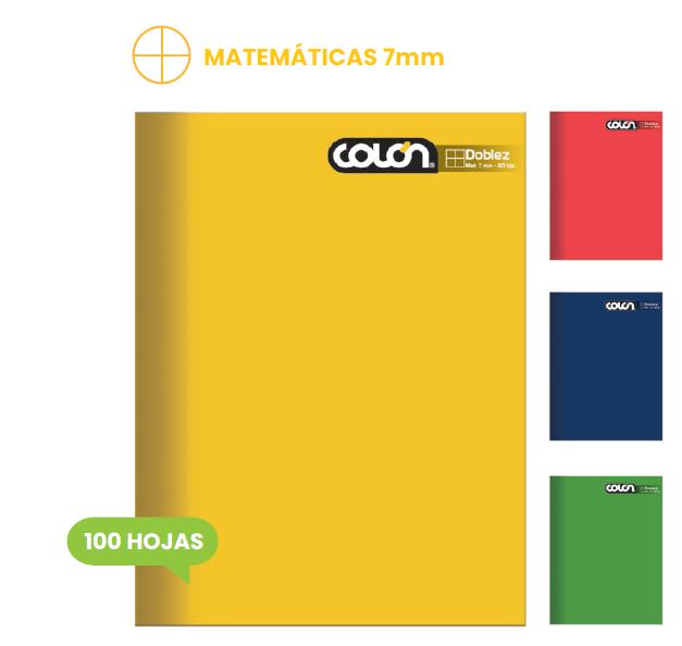 Cuaderno Doblez 100hjs COLON