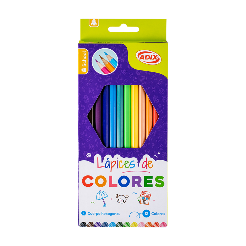 Lapices De Colores ADIX 12 Colores