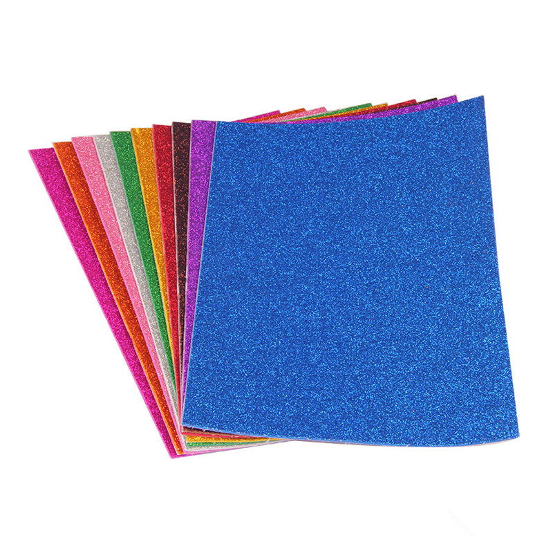 Goma Eva Pliego Glitter 40 x 60 Azul