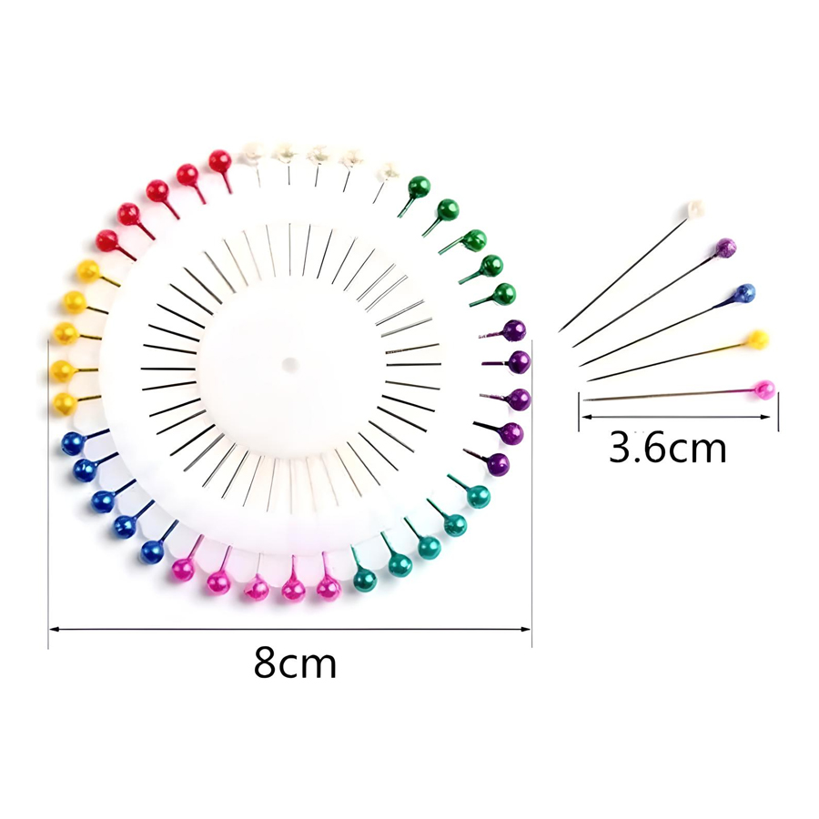 Alfiler Rodela Cabeza Colores