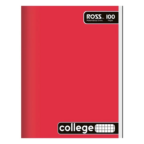 Cuaderno College 5mm(cuadro chico) 100hjs