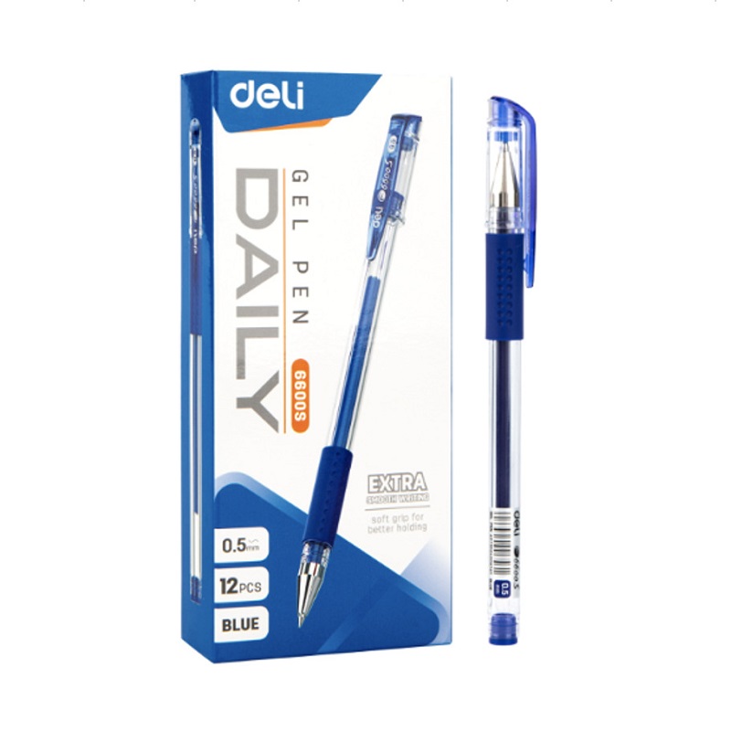 Lapiz Gel Azul 0,5mm DELI