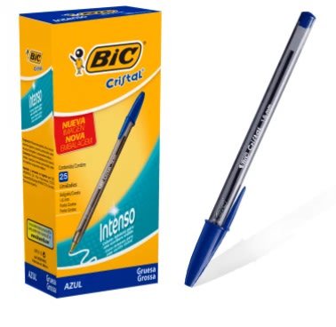 Lapiz Pasta Bic Azul Grueso