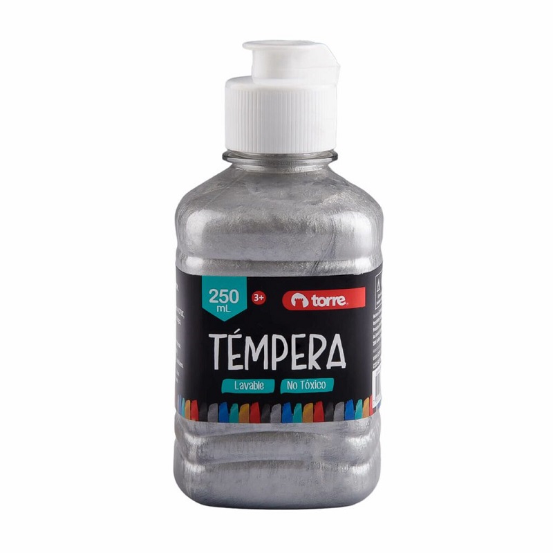 Tempera Torre 250ml Color Plata