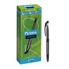 Lapiz Gel Borrable Negro TORRE