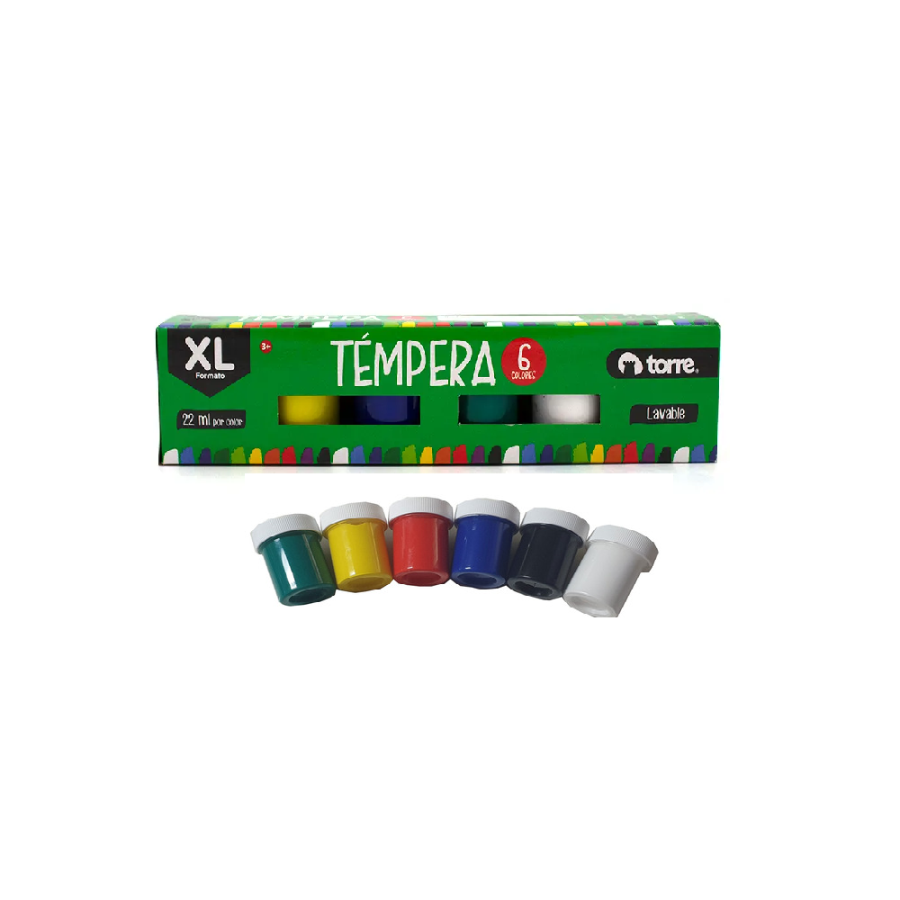 Tempera 6 Colores XL Torre