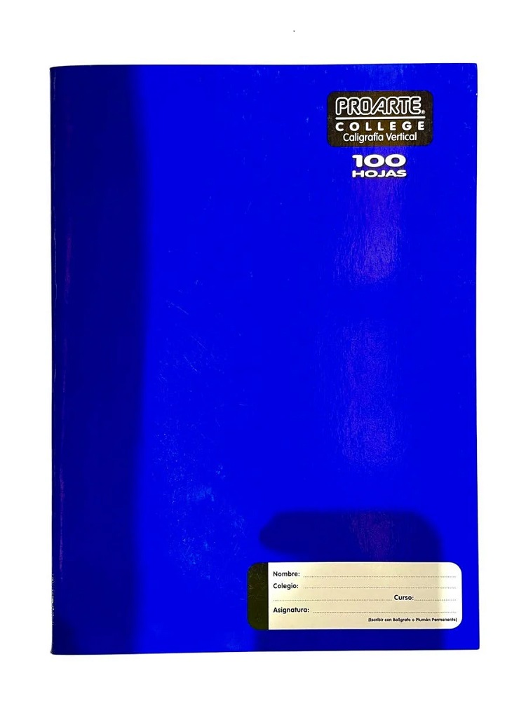 Cuaderno College 100hjs Caligrafia Vertical PROARTE