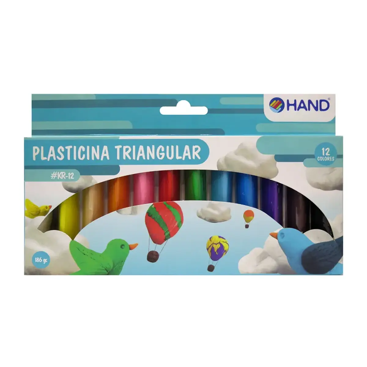 Plasticina Triangular HAND 12 Colores Plastilina